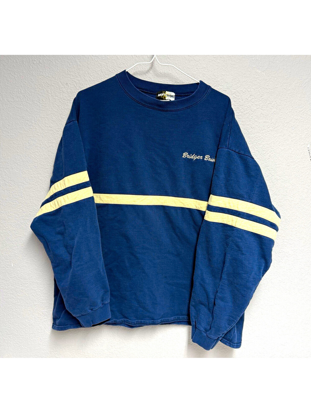Vintage 90s Bridger Bowl Avanti Sport Men’s Striped Long Sleeve Shirt Bozeman MT